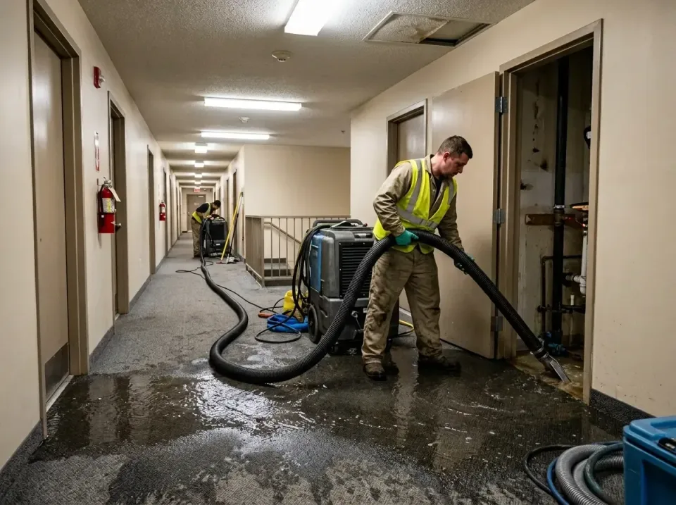 multi-unit-apartment-hallway-f-005 — frequently asked questions, Emergency Burst Pipe Water Extraction & Removal in Landisvi…
